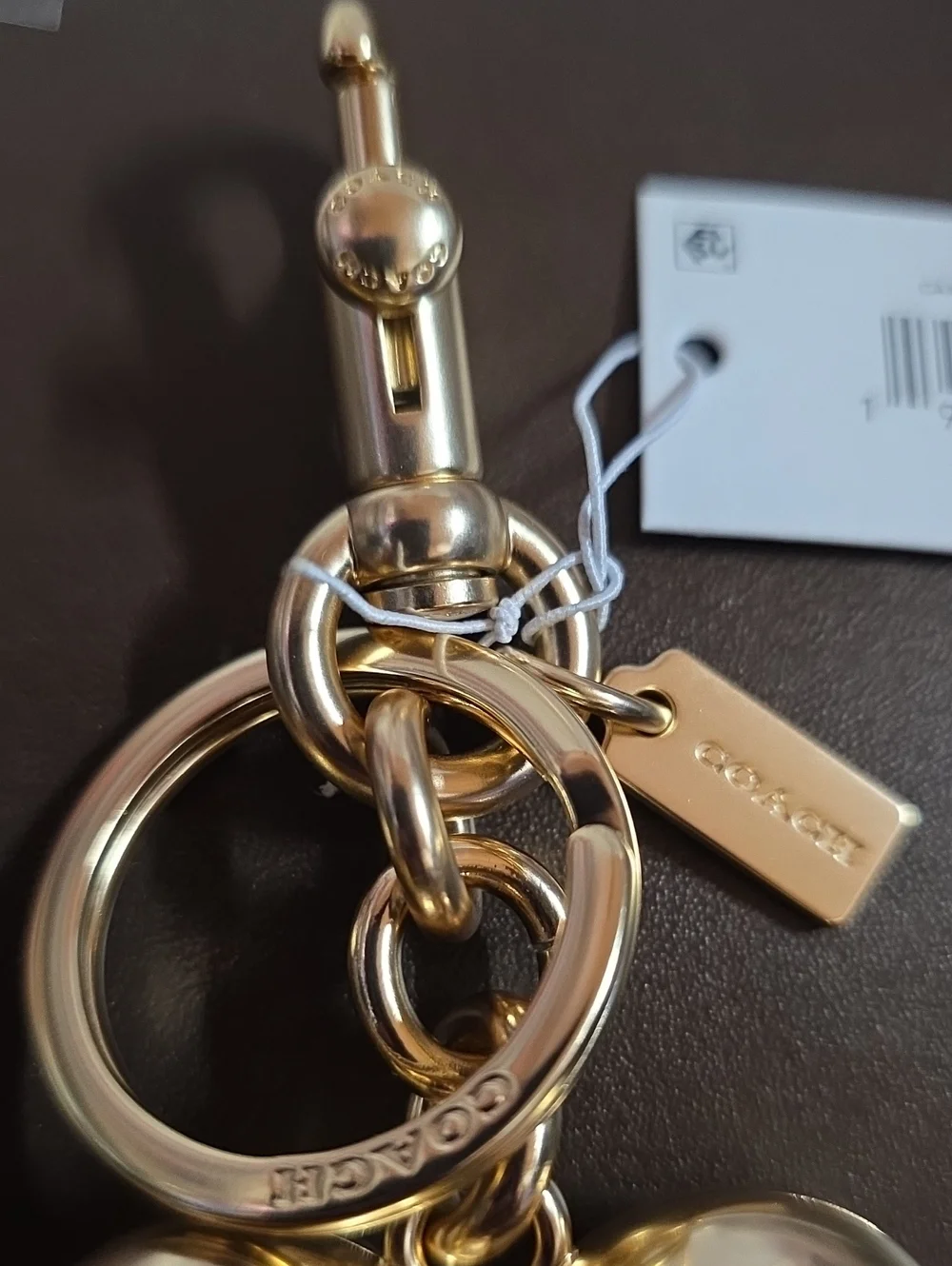 Coach Huge Heart Keychain Charm W/ Dog Clip Nwt